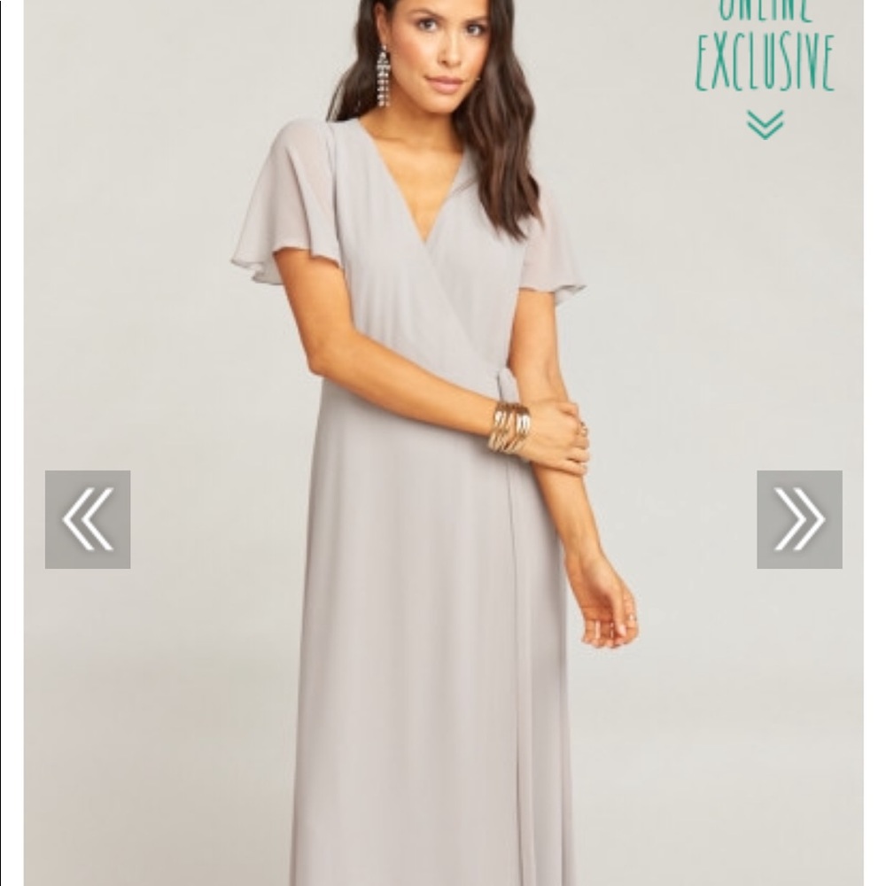 Show me your mumu Noelle flutter sleeve wrap dress